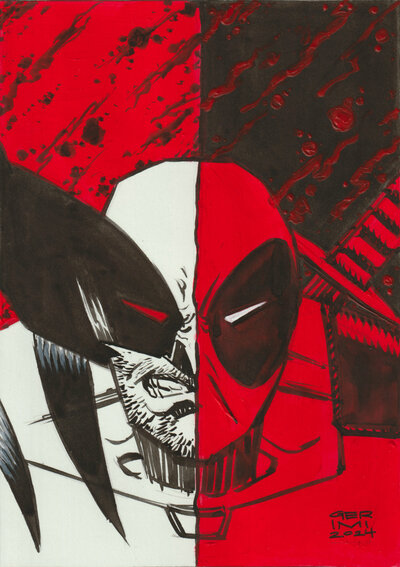 Deadpool Wolverine - Red • Original Art