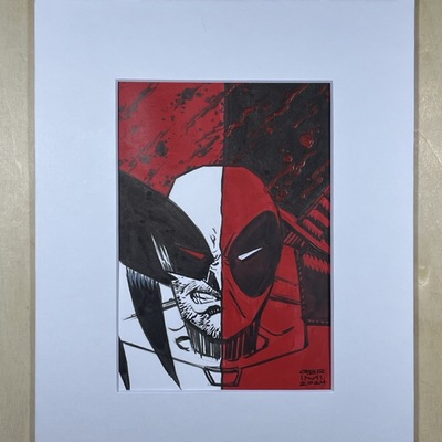 Deadpool wolverine - red • original art