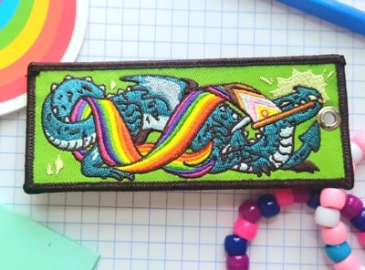 Pride Dragon | Woven Keychain