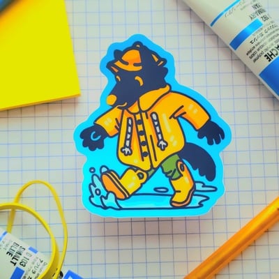 Rainy day doggy | sticker