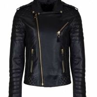Men's Real Leather Jacket Motorcycle Biker Jacket Café Racer Winter - Thumbnail 4