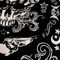 Skull with Moth Wings & Crow Skulls Goth Punk Sew-on Patches - Thumbnail 4