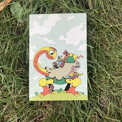 Reading together postcard