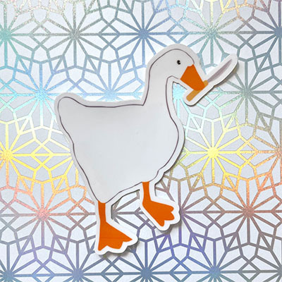 Goose (with knife) sticker