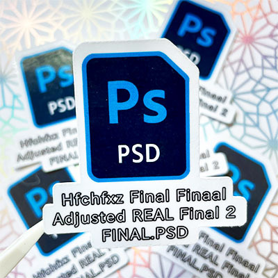 Photoshop file sticker