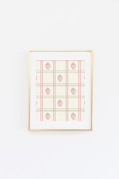 Strawberry Plaid Print (color options)