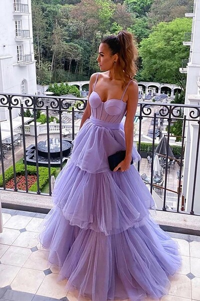 A-line Sweetheart Sleeveless Prom Dress With Ruffles