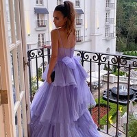 A-line Sweetheart Sleeveless Prom Dress With Ruffles - Thumbnail 1