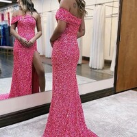 Mermaid  One Shoulder Prom Dresses with Slit - Thumbnail 1