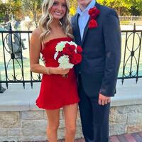 Red Bodycon Homecoming Dresses, Strapless Mini Party Gown - Thumbnail 1