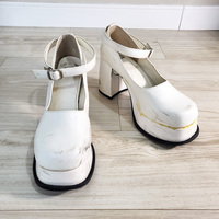 Office Kiko White Mary Jane Pumps - Thumbnail 5