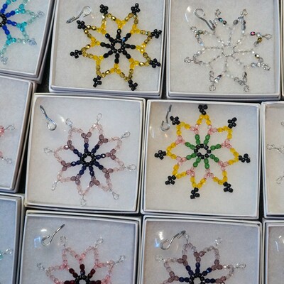 Mom's hand beaded sun catchers