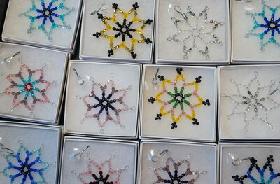 Mom's Hand Beaded Sun Catchers