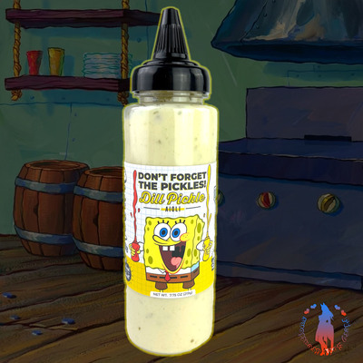 Spongebob squarepants dill pickle aioli