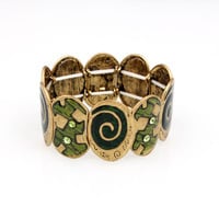 Ethnic Elastic Punk Style Steel Bracelet Niche Personality Colour Enamels Cuff Jewelry - Thumbnail 5