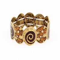 Ethnic Elastic Punk Style Steel Bracelet Niche Personality Colour Enamels Cuff Jewelry - Thumbnail 6