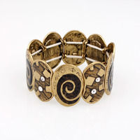 Ethnic Elastic Punk Style Steel Bracelet Niche Personality Colour Enamels Cuff Jewelry - Thumbnail 7