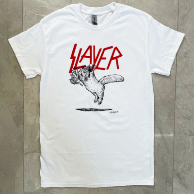 "slayer cat" t-shirt (white)