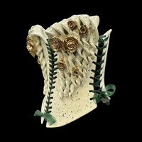 Gold Roses wearable ceramic corset by: Nicole Moan - Thumbnail 1