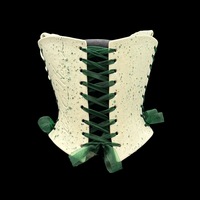 Gold Roses wearable ceramic corset by: Nicole Moan - Thumbnail 4