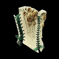 Gold Roses wearable ceramic corset by: Nicole Moan - Thumbnail 7