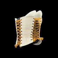 Gold areola  3 piece wearable ceramic corset by: Nicole Moan  - Thumbnail 7