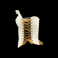 Gold areola  3 piece wearable ceramic corset by: Nicole Moan  - Thumbnail 8