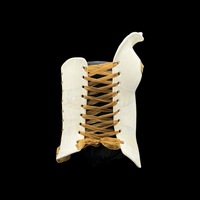 Gold areola  3 piece wearable ceramic corset by: Nicole Moan  - Thumbnail 15