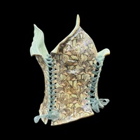 Flamingo wearable ceramic corset by: Nicole Moan - Thumbnail 1