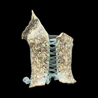 Flamingo wearable ceramic corset by: Nicole Moan - Thumbnail 2