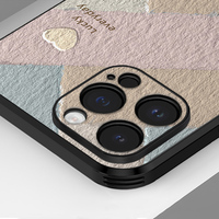 Geometric Pattern Leather Case For iPhone 15 14 13 12 IPXSM05 - Thumbnail 5