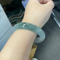 Natural Jade Authentic Ice Seed Jade Bracelet Light Green Oil Green Jade Bracelet - Thumbnail 7