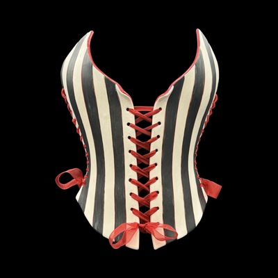 Lydia wearable ceramic corset by: Nicole Moan