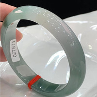 Jade Bracelet, Jade Lady Bracelet, Ice Sticky Seed Oil Green Floating Flower Ice Transparent Moisturizing Bracelet - Thumbnail 8