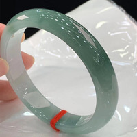 Jade Bracelet, Jade Lady Bracelet, Ice Sticky Seed Oil Green Floating Flower Ice Transparent Moisturizing Bracelet - Thumbnail 11