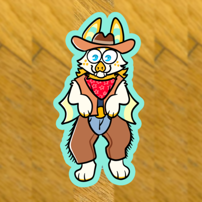 Cowboy clem sticker