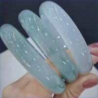 Authentic Jade: Clear Water Sky Blue Jade Bracelet, Blue Water Jade Bracelet, Gift Circle Jade Bracelet - Thumbnail 15