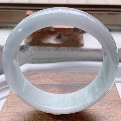 Jade Bracelet White Moonlight Light Green Ice Seed Jade Bracelet High Beauty Gift Girlfriend with Certificate New Style