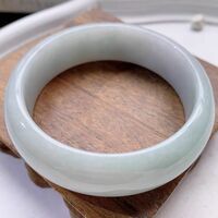 Jade Bracelet White Moonlight Light Green Ice Seed Jade Bracelet High Beauty Gift Girlfriend with Certificate New Style - Thumbnail 2