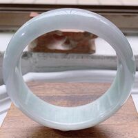 Jade Bracelet White Moonlight Light Green Ice Seed Jade Bracelet High Beauty Gift Girlfriend with Certificate New Style - Thumbnail 4
