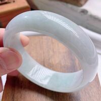 Jade Bracelet White Moonlight Light Green Ice Seed Jade Bracelet High Beauty Gift Girlfriend with Certificate New Style - Thumbnail 9