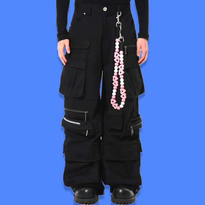 Pink heart beads chain 