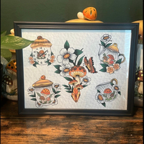 Merry Mushroom flash art print