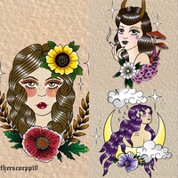 Zodiac babe art print - Thumbnail 2