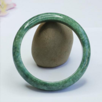 Junyu Natural Jade Bracelet Full Green Jade Hand Jewelry Jewelry - Thumbnail 4