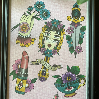 Delicate flash art print