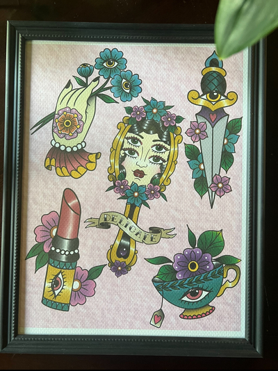 Delicate flash art print