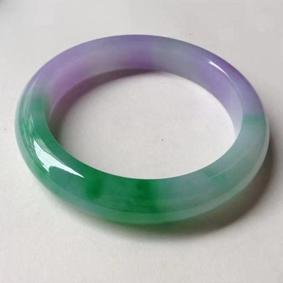 Ice seed violet floating flower yang green jade bracelet bracelet bracelet