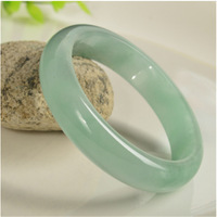Jade Bracelet, Green Ice Glutinous Seed, Wide Version, Large Circle, Jade Bracelet, Bracelet - Thumbnail 2