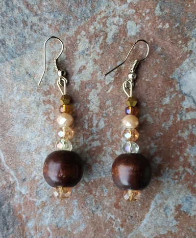 SANDALWOOD 🪶 HANDMADE EARRINGS By Nubian Collection Artwear 👑 